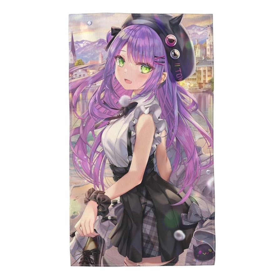 値下げ 狗神煌 ゴスロリっ娘 マイクロファイバータオル Amazon｜フェイスタオル オシャレアニメ柄 Vtuber とこやみ トワ